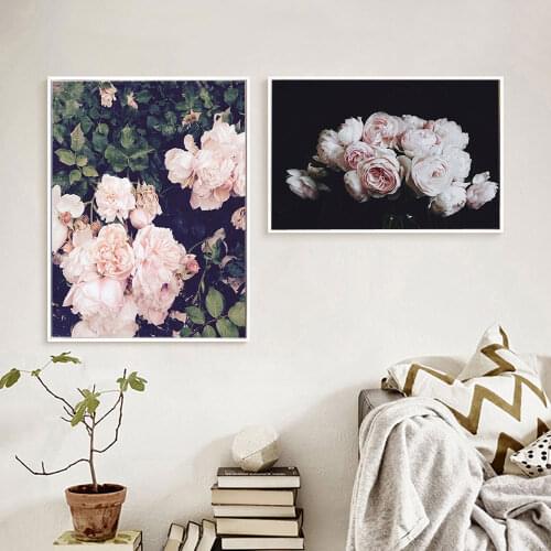 Rose Poster Prints Love Quote Wall Art Canvas Painting Nordic Wall Picture for Living Room Decor for Home Unframed