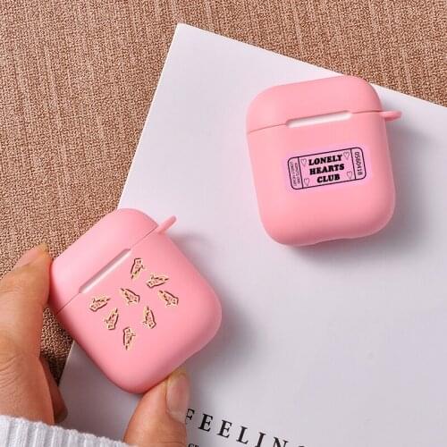 Pink airpods Case For Apple Airpods 2/1 Cover Bangtan Boys Soft Silicone Case For Airpod Pro Earphone Capa For air pods Bags Box