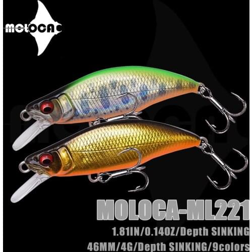 Fishing Lure Minnow Ace Fast Sinking Full Water Lokt Weights 4g 4.6cm Wobblers Trolling Pesca Trout Fish Bait Artificial Tackle
