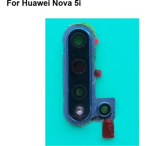 Blue For Huawei Nova 5i Rear Back Camera Glass Lens +Camera Cover Circle Housing Replacement test good For Huawei Nova 5 i