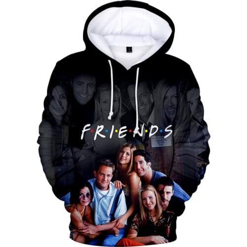 Tops High Street VRIENDEN 3D Hoodies Mannen/Vrouwen Sweatshirt Paar Lange mouw Hoody Hot TV Series VRIENDEN 3D Trui Simp Game