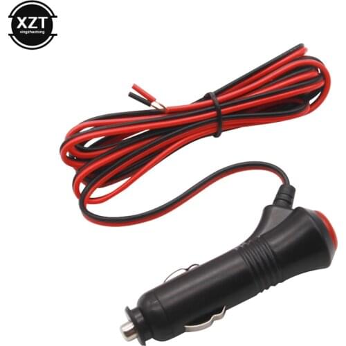 12V 24V male car automobile motorcycle cigarette lighter socket plug connector on / off switch 1.5m universal connector switch