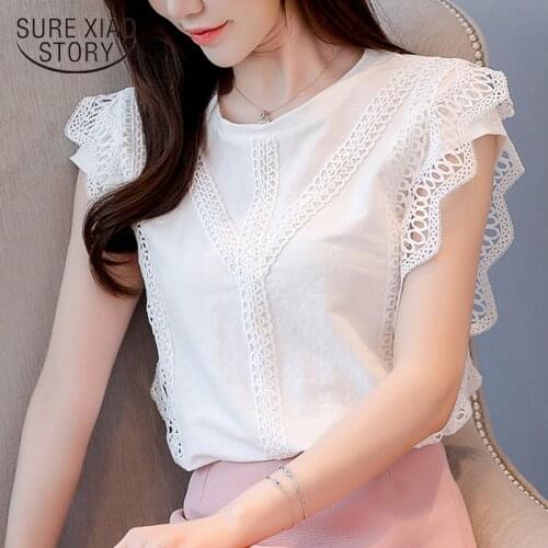 Womens summer blouses blusas mujer de moda 2021 sleeveless white blouse chiffon blouse women womens tops and blouses 4201 50