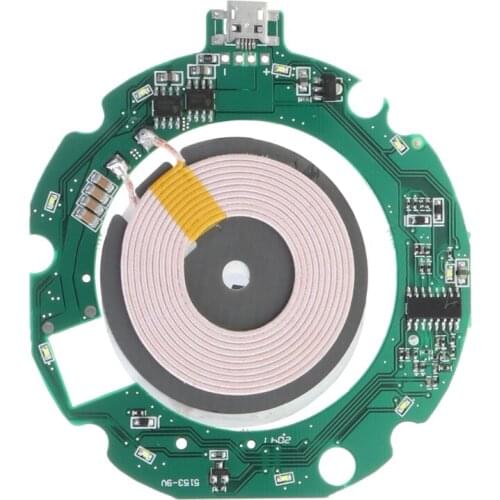 10W Qi Standard Fast Wireless Charger PCBA Circuit Board Transmitter Module with Coil DIY for Smart Cellphones Accessories