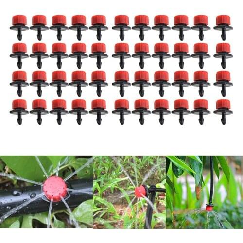 20/50Pcs Garden Adjustable Irrigation Drippers 1/4'' Anti-Clogging Dripper Emitter Flower Beds Vegetable Watering Sprinkler