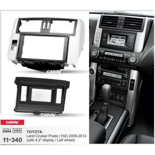 2Din Fascia for TOYOTA Land Cruiser Prado 150 with 4.2" display / Left wheel Radio DVD Stereo Panel Dash Install Trim
