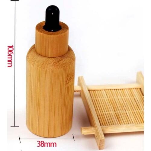 30ml dropper bottle full covered bamboo With Pipettes Original wooden packaging for cosmetics