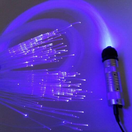 Remote controlled 7W RGBW Audio Car Fiber Optic Star Light Engine RF Music Sound Led Illuminator+0.75mm 2m 200pcs end glow cable