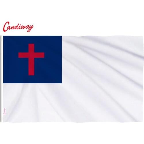 Jerusalem Christianity Cross Banner Church Pennant Polyester Franziskaner Holyland Christian Sepulcri Banner