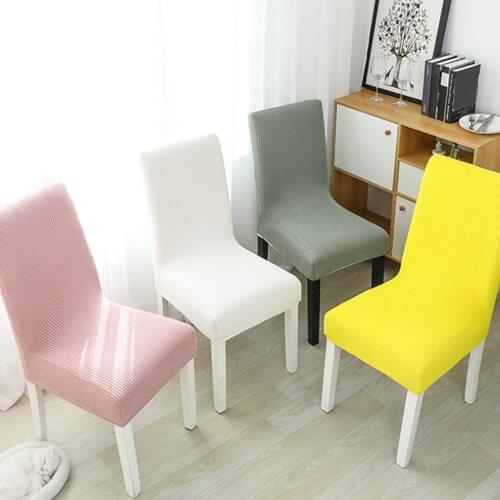 Chair Cover Thickened Fleece Rice Elastic Comfortable Chair Cover With Elastic Bandage No Shrinkage Stretch FabricSofa Cover