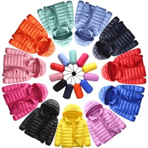 2020 Duck Down Jacket Coat Hooded Baby Girls Boys Parka Kids Outerwear Spring Autumn Winter Warm Children Outercoat 2-12 Years