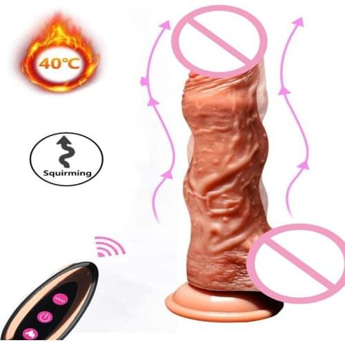 Heating Dildo Realistic Penis Swinging Creep Dick Wireless Remote Control Female Masturbators Sex Toys for Adults 18 Dildos