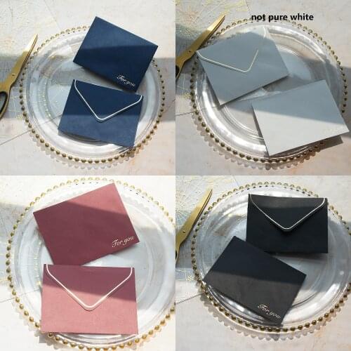 13.5*10cm 25pcs Gold for You Dark Red Blue Black White Envelope As Greeting Card Wedding Birthday Party Invitation Envelope DIY