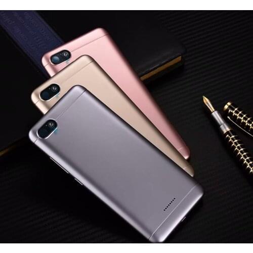 Redmi6A Housing For Xiaomi Redmi 6A Plastic Battery Cover Repair Replace Back Door Rear Case + Logo Buttons Camera Lens