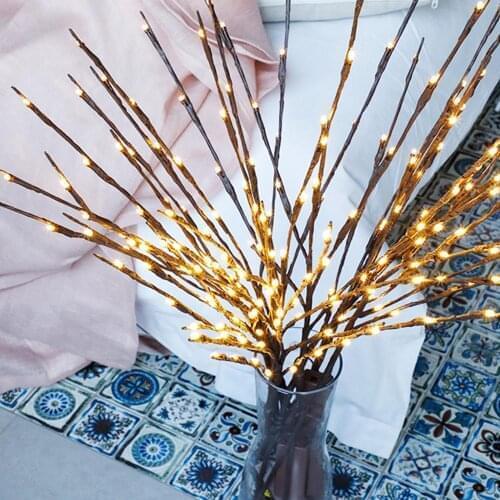 Creative 20LED Christmas LED Willow Branch Lamp Battery Powered Home Decorative Christmas Ornaments Christmas Tree Decorations