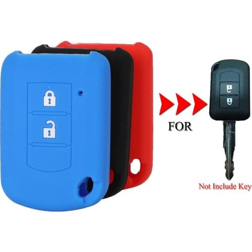 Kutery Silicone Rubber Car Key Cover Case For Mitsubishi Mirage Lancer Outlander Colt Grandis Key Shell Protecor 2Buttons