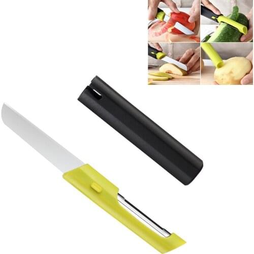 Multi-Function 2 in 1 Potato Peeler Vegetable Apple Peeler with Fruit Knife Kitchen Accessories Cooking Tools