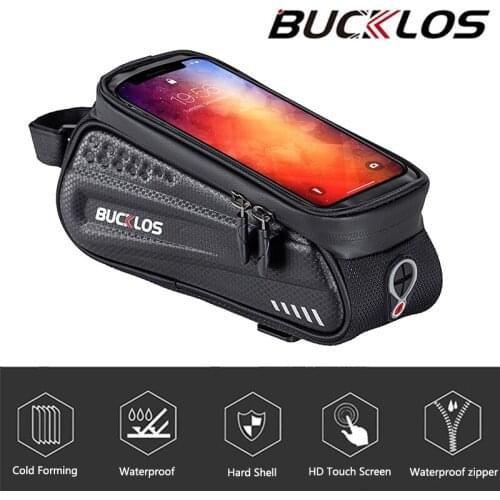 BUCKLOS Rainproof Bicycle Touch Screen Bag Road MTB Bike Front Beam Package Cycling Frame Bag Bicycle Accessories