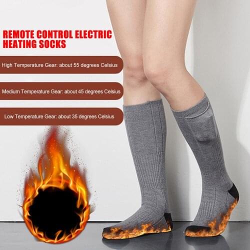 Heated Socks Remote Control Electric Heating Socks Rechargeable Battery Winter Thermal Socks Outdoor Motorcycle Skiing Fishing
