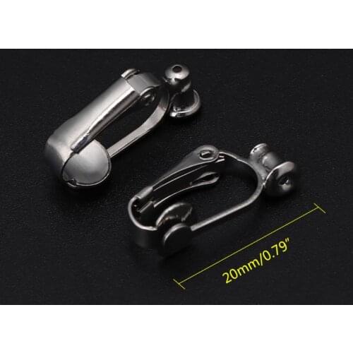 1 Pair Earrings Adapter Stud Ear Clips Converter For Non-pierced People Clip On Metal Component DIY Jewelry Making Tool