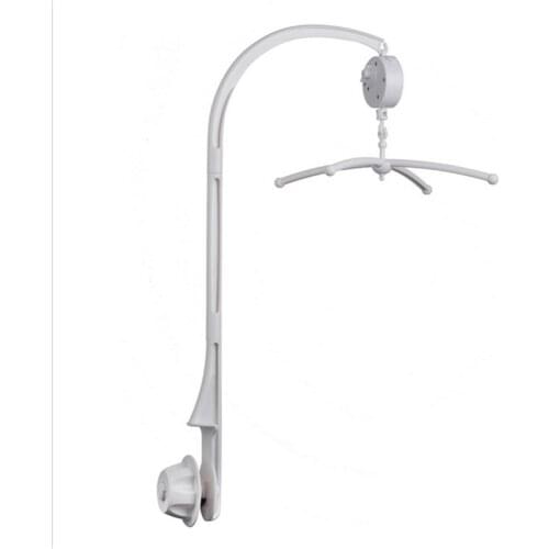 2018 New Pure White Baby Toy Rattles Bracket Cot Mobile Bed Bbell Toys Holder Arm Bracket