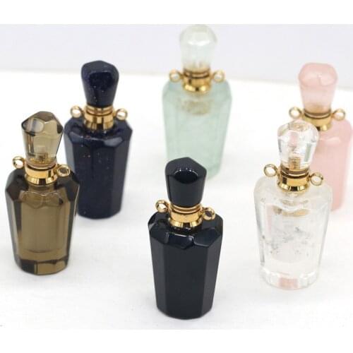 Natural Stone Pendants Rose Quartzs Charm Crystal for Trendy Jewelry Making DIY Necklace Gifts for Women