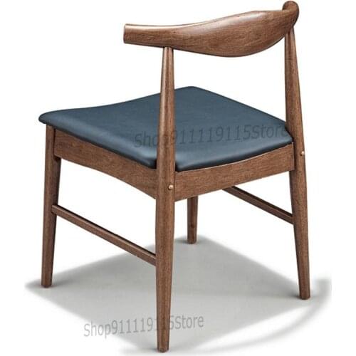 All Solid Wood Nordic Dining Chair Desk Chair Armchair Chair Modern Simple Desk Chair