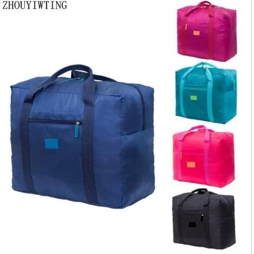 Portable Multifunction Travel Bag Nylon Folding Large Capacity Hand Luggage Waterproof Clothes Business Trip Duffle Organizer