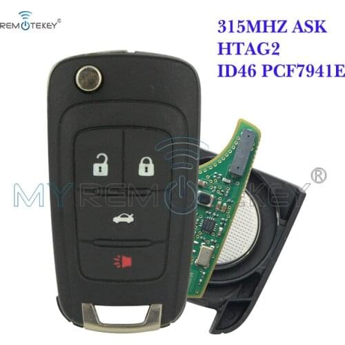 Remtekey Flip car remote key 315mhz for Buick LaCrosse Regal for chevrolet malibu sonic orlando 2011-2015 4 button ID46