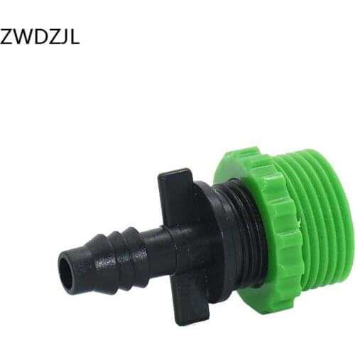Irrigation hose 8/11 to the 1/2 male Thread 3/4 TO 3/8" barbed Connector Drip Irrigation Watering Soft Hose Tap joint 50pcs