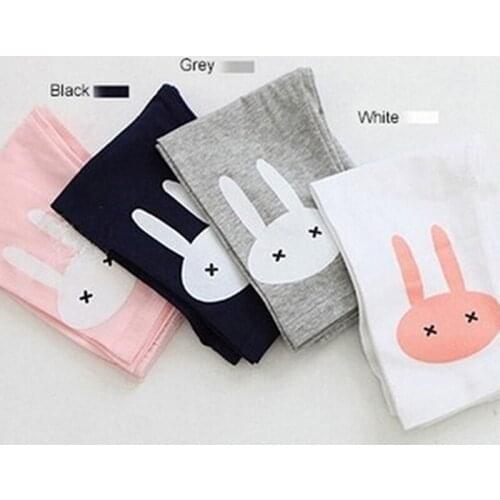 Cute Rabbit Printed Girls Knee Length Pants Kids Pants Clothing Childrens Summer Cool Cartoon Printing Leggings Trousers