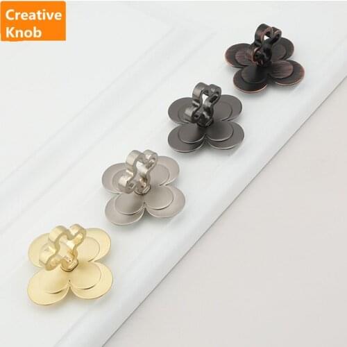 Modern simple fashion gold stain nickel drawer cabinet knob pull American Retro style iron gray ORB kicthen cabinet door handle