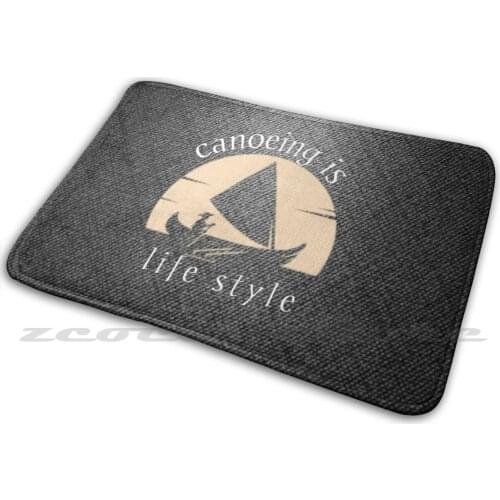 Canoeing Life Style For Summer Boat Ship T-Shirt Mat Doorway Non-Slip Soft Water Uptake Carpet Canoeing Canoe Funnycanoe