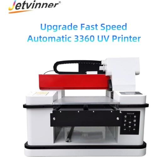 Jetvinner Inkjet UV Printer with Epson Printheads UV Automatic Printer Varnish Printing for Phone Shell Embossed Bottle Print