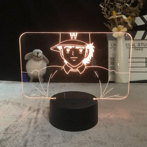 Japanese Anime Manga 3D Night Light Bluetooth Control Captain Tsubasa Wakabayashi Genzo Bright Multi-color with Remote Decor