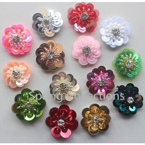 10pcs/lot 2.3cm Manual Garment Beads Beautiful Flowers DIY Clothing/bag/shoes Decorative Accessories