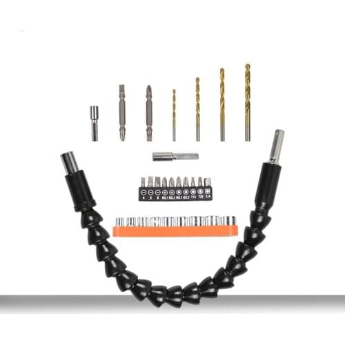 21pcs/set screwdriver Batch head connection soft shaft Electric drill extended connection rod connection Multi-functional chargi