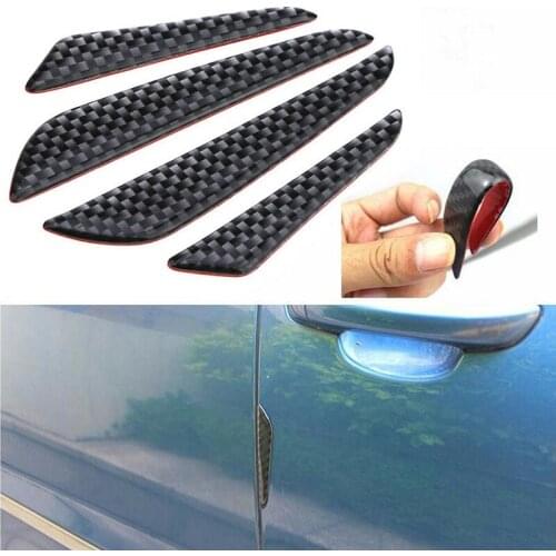 4pcs Anti-collision Trim Anti-rub r Door Edge Guard Strip Scratch Protector Car Door Edge Guards Molding Protection Carbon Fiber