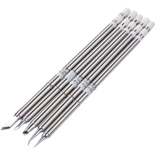 5PCS/Lot Lead-free Solder Iron Tip T12- K/BC3/KU/ILS/JL02 Silver Stainless Steel Welding Tips For Hakko Fx951 Soldering Station