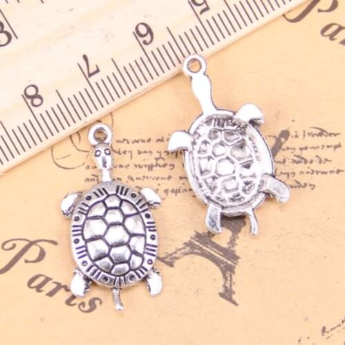 12pcs Charms tortoise turtle sea 30x15mm Antique Pendants,Vintage Tibetan Silver Jewelry,DIY for bracelet necklace
