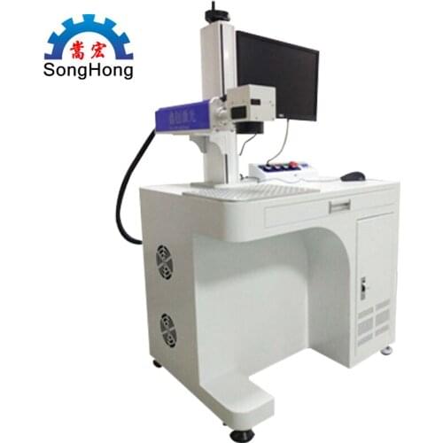 Optical fiber laser marking machine metal nameplate engraving small automatic desktop 30W laser engraving machine typewriter