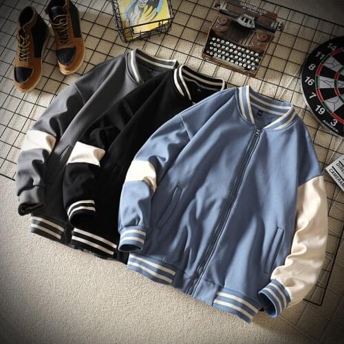 Harajuku Baseball Coats Men Baseball Coats Brand Fashion Casual Loose Unisex Harajuku College Style Green Bomber Jacket 5 color