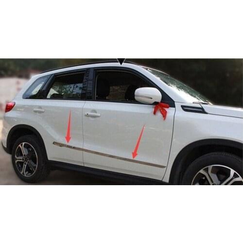 2015 Stainless Steel Side Door for Suzuki Vitara Body Set for Molding Cover 4 unids / set