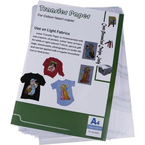 10pcs Laser Heat Transfer Paper 30x21.5cm PU Material Self Weeding Paper For T shirt Thermal Transfers Hollow Papers Stickers