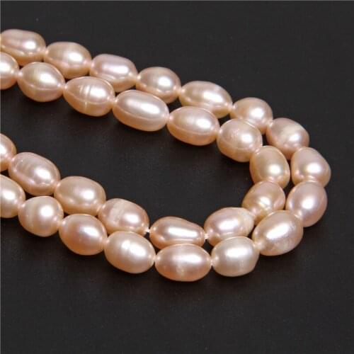 Natural gold champagne potato rice baroque pearl beads irregular Freshwater Oval Pearl loose Beads jewelry making bracelet gifts