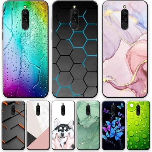 Case For Redmi 8 Fundas on Redmi 8 6.22" Geometric Style Phone Cover For Xiaomi Redmi 8 Full Protection Soft Tpu Silicone Case