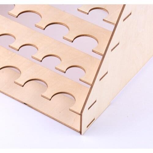 DIY 65 Pots Wooden Pigment Paint Bottle Rack, Model Organizer Storage Holder Tools