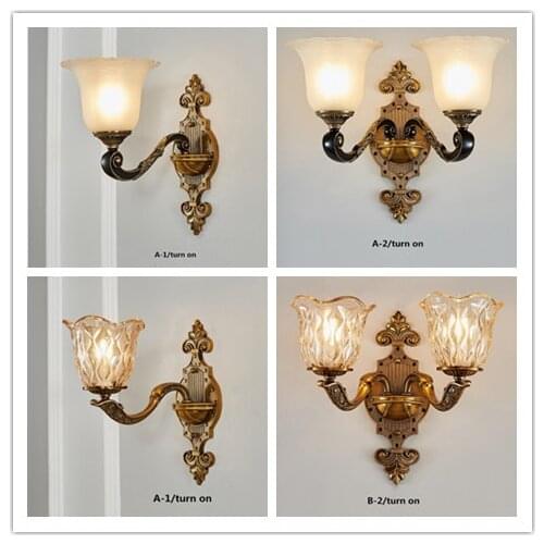 European wall lamp living room dining room bedroom study hotel hotel duplex building wall zinc alloy crystal wall lamp