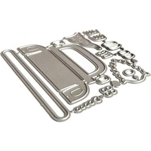 Heart Shape Gnome Dwarf Car Carbon Steel Cutting Dies DIY Scrapbooking Photo Album Embossing Paper Cards Making Stencil