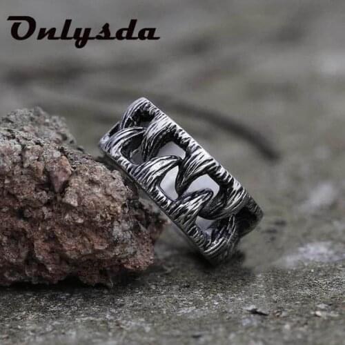 Fashion Retro Teeth Beast Ring Stinless Steel Unisex Finger Ring Punk Rock For Boyfriend Gift Engagement Jewelry OSR612